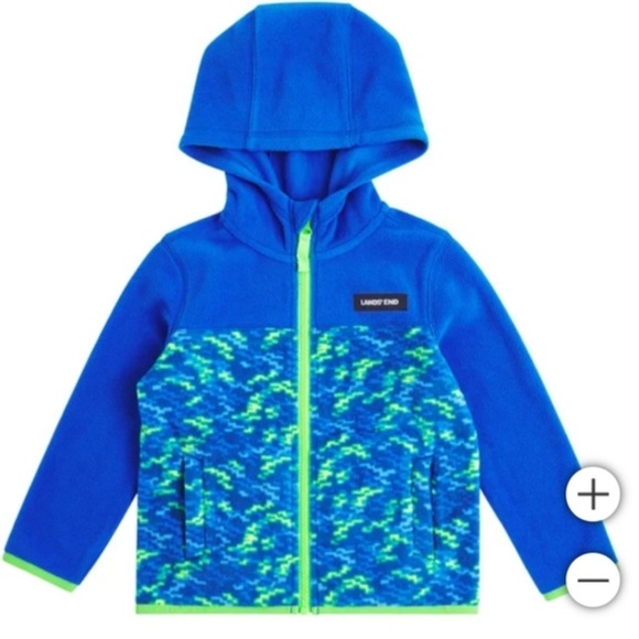 NWT Lands End Kids Fleece Hooded Jacket - Picture 4 of 5